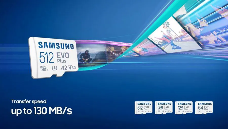 Karta pamięci Samsung microSDXC EVO Plus 2021 128 GB A1 V10 U1 UHS-I (130 MB/s) + adapter SD
